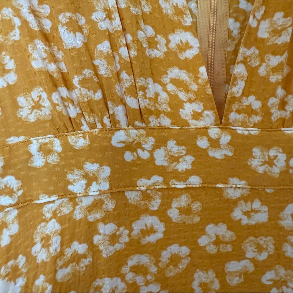 Lulus Garden Explorer Mustard Yellow Floral Print Mini Dress - Picture 6 of 9